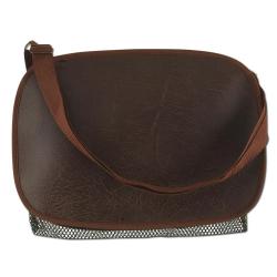 Carnier haute qualité en vinyle marron 38 x 30cm