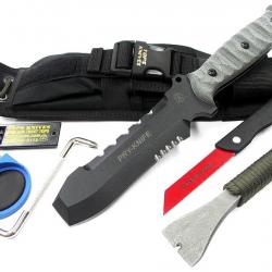 Tops Pry Knife Tops Knives Couteau de Secours Acier Carbone 5160 + Pied Biche + Scie USA TPTPK001