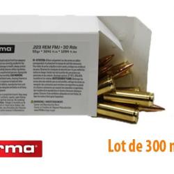 NORMA 223 REM FMJ 55 grains 3.56G Boite de 300 