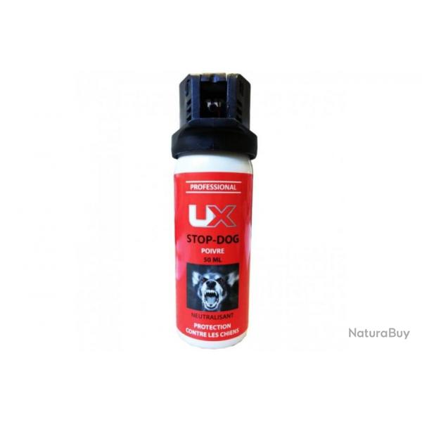 Bombe de dfense UX Stop Dog Poivre 50 ml