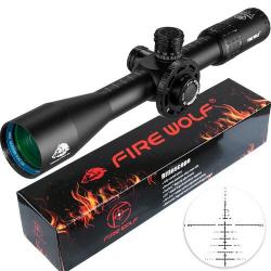 Fire Wolf 4.5-18X44 FFP Lunette de Visée Tir Optique Tactique 30mm Lumineux Rouge Chasse Neuf