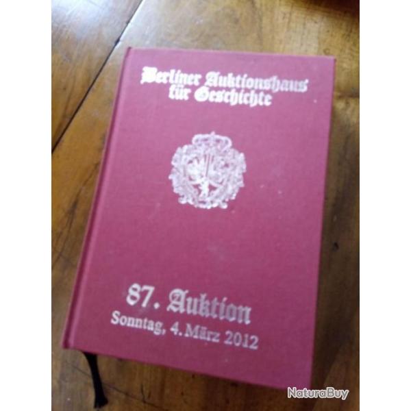 Catalogue sur les rsultats des ventes d'objets allemand de chez Auktion.