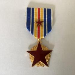 Médaille des blessés militaire  avec 1 étoile - second type -