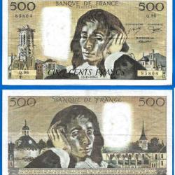 France 500 Francs 1978 Pascal Grand Billet Franc