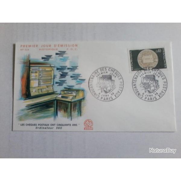 enveloppe 1 jour mission histoirique  FDC N 624 1968