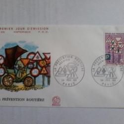 enveloppe 1° jour émission histoirique  FDC N° 630 1968.