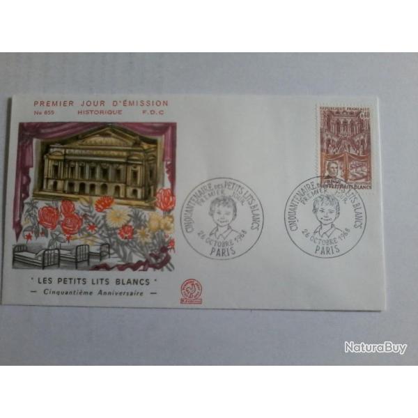 enveloppe 1 jour mission histoirique  FDC N 655 1968.