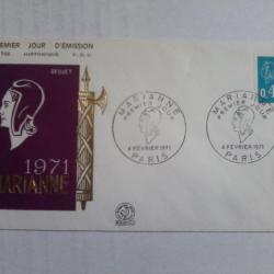 enveloppe 1° jour émission histoirique  FDC N° 746 1971