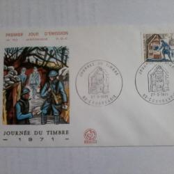 enveloppe 1° jour émission histoirique  FDC N° 753 1971