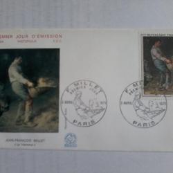 enveloppe 1° jour émission histoirique  FDC N° 754 1971