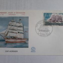 enveloppe 1° jour émission histoirique  FDC N° 755 1971