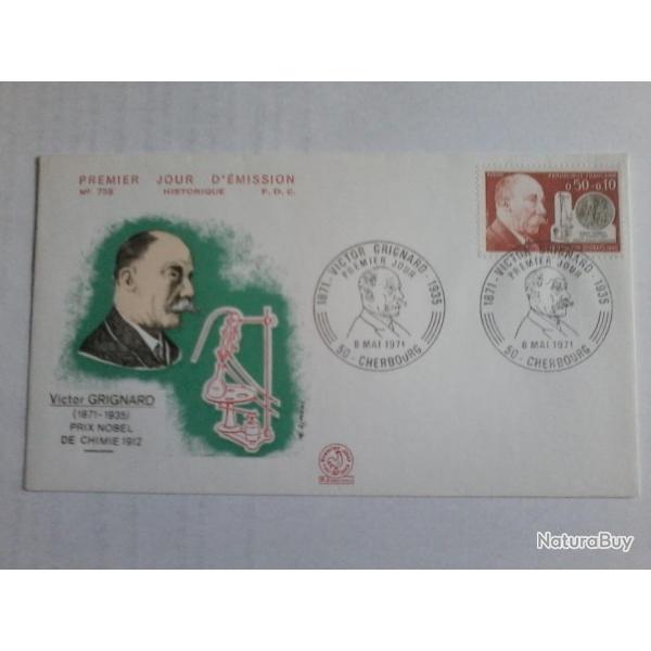 enveloppe 1 jour mission histoirique  FDC N 758 1971