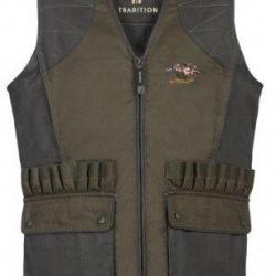 Gilet de chasse sans manches Tradition broderie sanglier Percussion