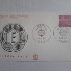 enveloppe 1° jour émission histoirique  FDC N° 760 1971