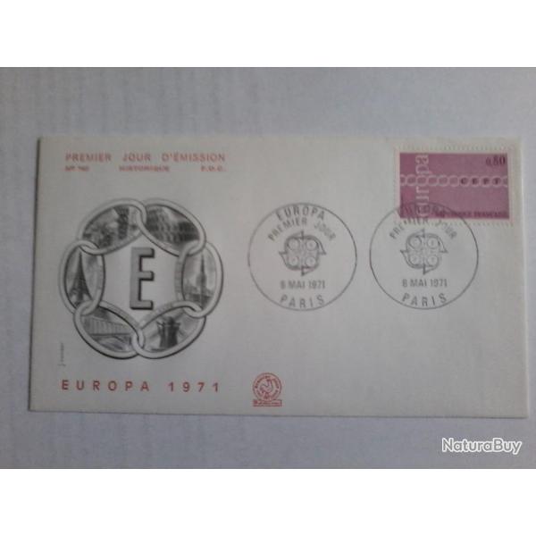 enveloppe 1 jour mission histoirique  FDC N 760 1971