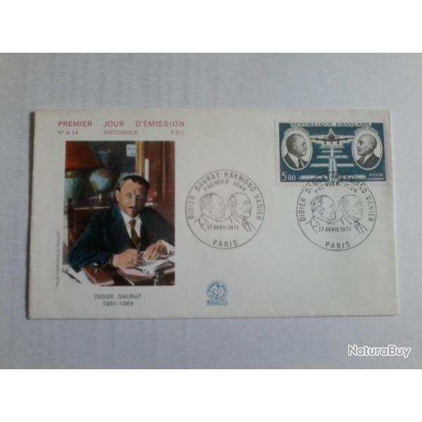 enveloppe 1 jour mission historique  FDC N A14 1971