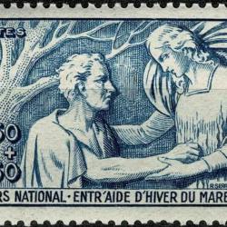 timbre 2,50 fcs 1941 N°498 neuf sans charnière