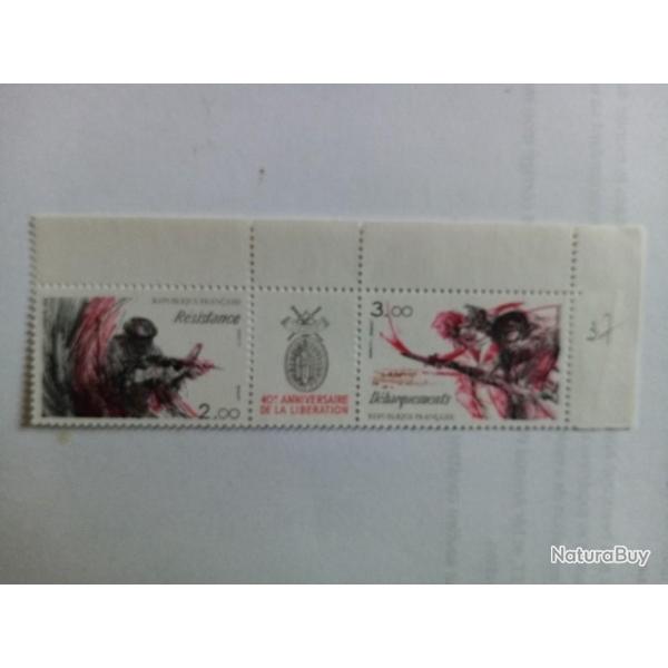 timbres de 2 et 3 fcs 1984 N2312 et 2313 neuf sans charnire