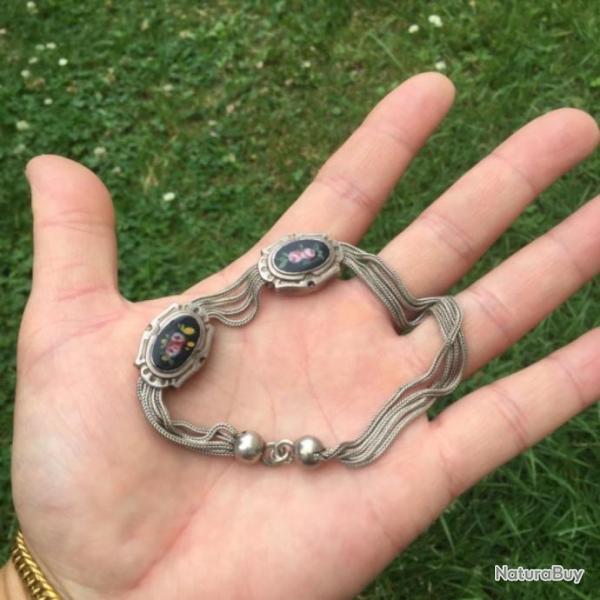 ancien bracelet en argent de style byzantin