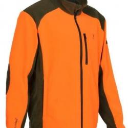 Blouson polaire orange brodé PERCUSSION