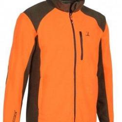 Blouson polaire orange brodé PERCUSSION