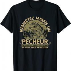 T-Shirt Pêcheur Pêcheuse Design Humour Bonne Qualité Cadeau Femmes Hommes N'Embêtez le Pêcheur