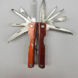 Couteau multifonction à 11 outils en acier inoxydable pour collection