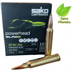 10 Munitions SAKO Powerhead Blade cal 300 Win Mag 170 gr