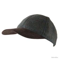 Casquette en laine à carreaux kaki marron