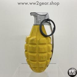 Grenade MK2 US WW2 - Jaune (Reproduction Résine)