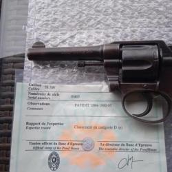 Très beau revolver Colt 38 New Police positive   CAL 38 SW long  grosse carcasse  poinçon VP.