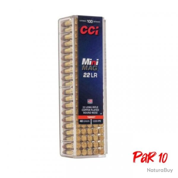 Balles CCI Minimag Hs cuivre - Cal. 22LR 22LR / Par 1 / 40 - 22LR / Par 10 / 40