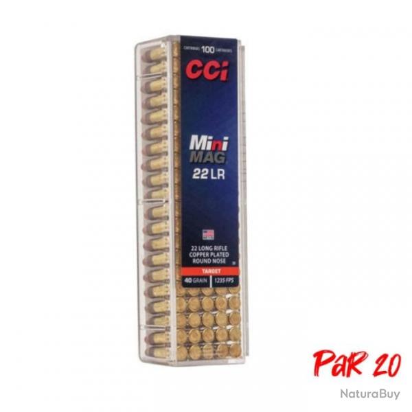 Balles CCI Minimag Hs cuivre - Cal. 22LR 22LR / Par 1 / 40 - 22LR / Par 20 / 40