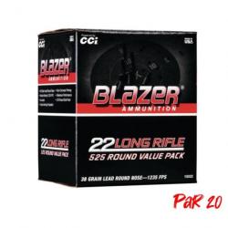 Balles CCI Blazer Plomb Round nose - 22LR / 525 / Par 20