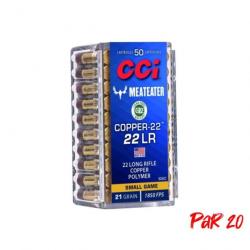 Balles CCI Copper HP - Cal. 22LR - Par 20 / 22LR / 21