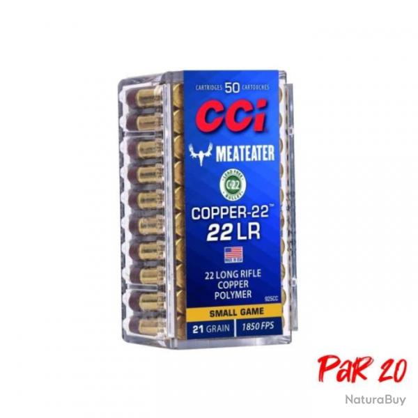 Balles CCI Copper HP - Cal. 22LR - Par 20 / 22LR / 21