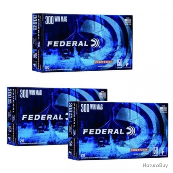 Balles Federal Power-Shok SP - Cal. 300 Savage - 300 Savage / 180 / Par 3