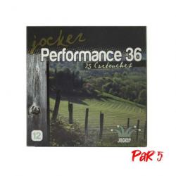 Boite de 25 Cartouches Jocker Performance 36 BJ Cal. 12 70 25 Par 5