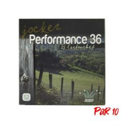 Boite de 25 Cartouches Jocker Performance 36 BJ Cal. 12 70 25 Par 10