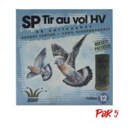 Boîte de 25 Cartouches Jocker Bio Tir au Vol 34 HV BJ - Cal. 12/70/16 - 5 / Par 5