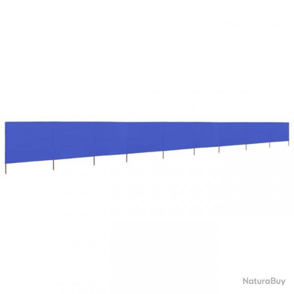 Paravent 9 panneaux Tissu 1200 x 80 cm Bleu azur 47191
