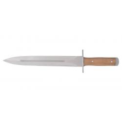 Dague de chasse - Lame 260 mm - manche olivier - étui cuir