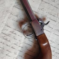 Petit pistolet très propre coup de poing ou balle forcée Poudre noire XIXe