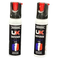 UX PRO / UMAREX - 2X Bombe Spray GAZ ACTIF CS 25 ml de défense.
