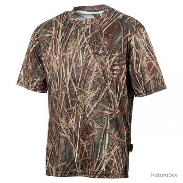 T-shirt manches courtes Treeland T003 camo roseaux Taille 2XL (Taille 6)