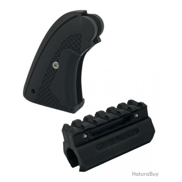 Pack: plaquettes ergonomiques + rail GEN2 Nylon Carbone pour remington 1858 Pietta.