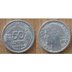 France 50 Centimes 1946 B Morlon Piece Franc Centime De Franc Francs