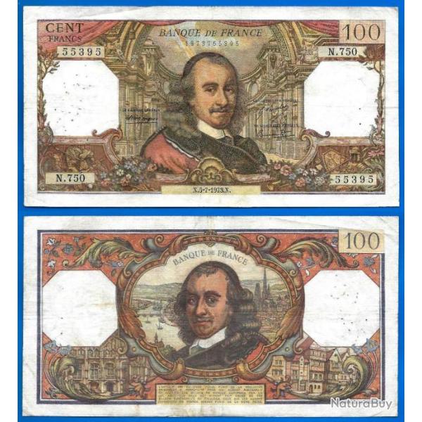 France 100 Francs 1973 Billet Corneille Pierre Franc