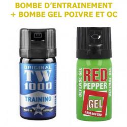 Spray BOMBE d'entraînement Man Training-Fog 40 ml + BOMBE GEL AU POIVRE SHARG 40ML