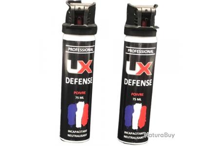 2X Bombe de défense Umarex Defense Gel Poivre 75 ml - Bombe lacrymogène à  gel (9304876)